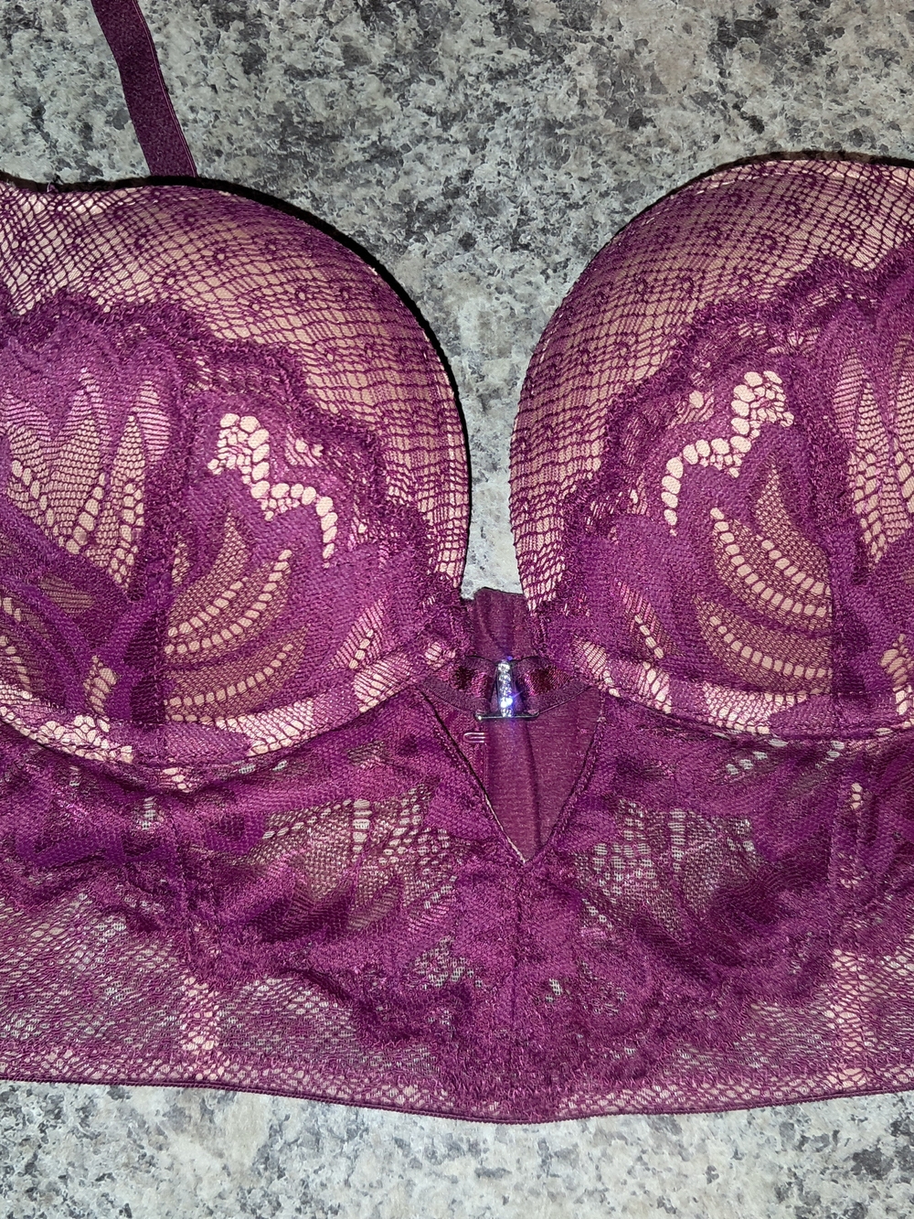 Adore Me Push Up Cami Bra 36 A Plum